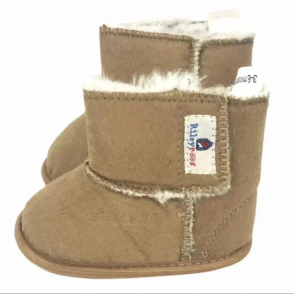 RILEYROOS BABY BOOTS 3–6 MONTHS SUEDE SANDBOX WALKERS SOFT SOLE INFANT SHOES